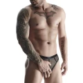 Męskie stringi z elastycznej siateczki, rozmiar S, nowoczesny design, komfort noszenia