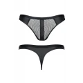 Męskie stringi S z elastycznego materiału wetlook, nowoczesny design i komfort noszenia