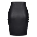Spódniczka ekoskórzana AMELIA001 w kolorze czarnym, rozmiar M, styl klasyczny z nowoczesnymi akcentami.