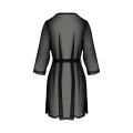 Elegancki peniuar damski DIVA PEIGNOIR czarny XXL/XXXL - Casmir z tiulu transparentnego