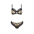 Elegancki zestaw bielizny DENERYS BIKINI beżowy z koronką w rozmiarze XXL/XXXL