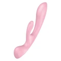 Wibrator typu króliczek Satisfyer Triple Oh z 12 programami wibracyjnymi, różowy
