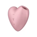 Stymulator łechtaczkowy Cutie Heart - jasnoczerwony, silikon medyczny, wodoodporny