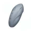 Wibrator nakładany Satisfyer Tap & Climax 1 z funkcją wibracji i stukania, niebieski szary