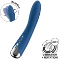 Wibrator do stymulacji punktu G Satisfyer Spinning Vibe 1, rotacja i wibracje, niebieski