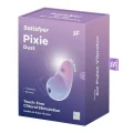 Stymulator łechtaczkowy Satisfyer Pixie Dust, różowy/fioletowy, silikonowy, wodoodporny