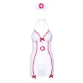 Zestaw Kostiumu Pielęgniarki z Halter Mini-Dressem i Akcesoriami, Biały