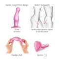 Dildo analne i waginalne, z ergonomicznym uchwytem, różowy, silikonowy, S