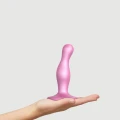 Dildo analne i waginalne, z ergonomicznym uchwytem, różowy, silikonowy, S