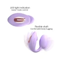 Stymulator intymny z podświetleniem LED, technologią Flapping, kolor mauve