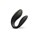 Wibrator dla par zdalnie sterowany, stymulacja punktu G i łechtaczki, czarny silikon Marc Dorcel