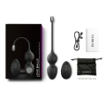 kulki gejszy z wibracjami, DORCEL LOVE BALLS BLACK, wodoodporne, zdalnie sterowane, 22 cm