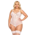 Body koronkowe Amanda w eleganckim białym kolorze, rozmiar XL, zmysłowe detale