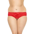 Stringi 2466 Plus Size - koronkowe, czerwone, XL, zmysłowe detale
