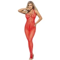 Kombinezon H3126 ROUG TU - Elegancki, zmysłowy, rozmiar TU, przezroczysta siateczka