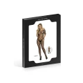 Kombinezon bodystocking OPEN COVERALL3015 BLACK z długimi rękawami i otwartym krokiem, TU