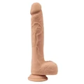 Zaawansowane dildo Zeus z wibracjami i ruchami posuwistymi, 21 cm, silikonowe