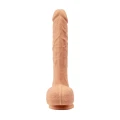 Zaawansowane dildo Zeus z wibracjami i ruchami posuwistymi, 21 cm, silikonowe