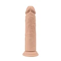 Wibrujące dildo silikonowe 20cm, ergonomiczne, 10 trybów wibracji, bezpieczne dla skóry