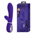 Wibrator silikonowy PRETTY LOVE - THOMAS USB PURPLE, 7 funkcji wibracji, pamięć