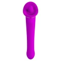 Wibrator stymulujący z funkcją lizania PRETTY LOVE - FAUST, 12 trybów wibracji, fioletowy