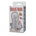 Stymulator wibracyjny dla mężczyzn BAILE - Brave Man, silikonowa nakładka 14cm.