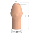 Nakładka stymulująca na penisa Pretty Love Huel, elastyczna, 8,7 cm długości
