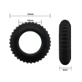 Pierścień erekcyjny BAILE TITAN, czarny silikonowy, mocny i wodoodporny