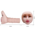 Masturbator wibracyjny BAILE - Usta z realistycznym dotykiem, TPR/ABS