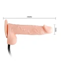 Nadmuchiwane dildo z przyssawką, 19 cm długości, realistyczny kształt, cyberskóra