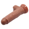 Dildo erotyczne 7,8 cala, elastyczne z kulkami u podstawy, wodoodporne, jasnobrązowe