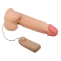 Wibracyjne dildo realistyczne 8,5'' z przyssawką, elastyczne, TPR/ABS, wielofunkcyjne