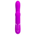 Wibrator króliczek z 7 funkcjami wibracji, 7 pulsacji, 4 toczenia i 4 kołysania, fioletowy
