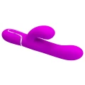Wibrator króliczek z 7 funkcjami wibracji, 7 pulsacji, 4 toczenia i 4 kołysania, fioletowy