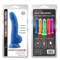 Luksusowe dildo silikonowe z mocną przyssawką - Carl.L-Blue 21.7 cm