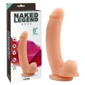 Dildo do stymulacji punktu G z przyssawką, wodoodporny, 20.5 cm z silikonu