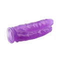 Dildo o długości 9.4 cala, fioletowe, z naturalnego PVC, do penetracji analnej i waginalnej