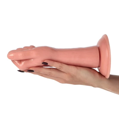 Przyrząd fistingowy Pugno Flesh, 8,6 cm średnicy, 24 cm długości, stabilna przyssawka