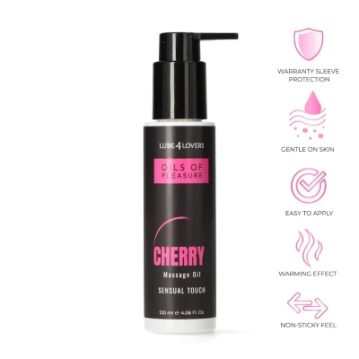 Olejek do masażu erotycznego o zapachu wiśni, 120 ml - OILS OF PLEASURE