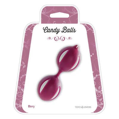 Kulki do stymulacji intymnej PALLINE CANDY BALLS BERRY PURPLE, PVC, 3,6 cm, 20 cm