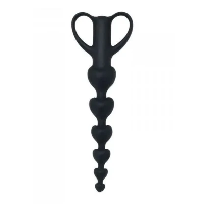 Stymulujące kulki silikonowe w kształcie serca – Timeless Heart Beads, 3.2 cm