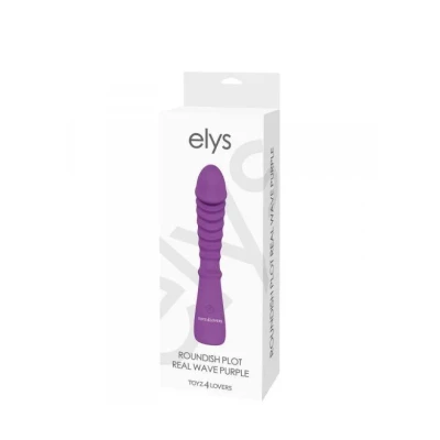 Stymulator łechtaczki ELYS - Wibrator wodoodporny, regulowany, fioletowy z falistym wykończeniem