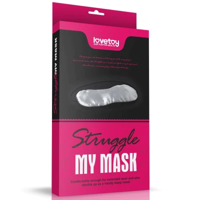 Opaska na oczy sensoryczna Struggle My Mask – satynowa, unisex, luksusowa do zabawy i spania