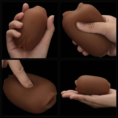 Dwustronny stymulator intymny - masturbator z wibracjami, TPE, 10.3 cm, bezpieczny