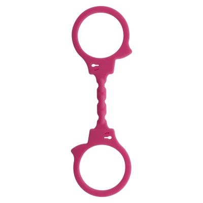 Elastyczne kajdanki BDSM w kolorze różowym, długość 25 cm, średnica 6 cm