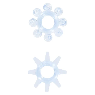 Pierścienie erekcyjne Power Stretchy 2szt. w kolorze niebieskim, TPE, 2 cm