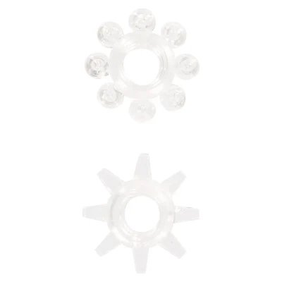 Pierścienie elastyczne do stymulacji intymnej, przezroczyste, 2 sztuki