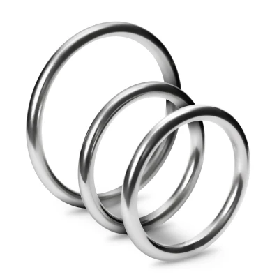 Zestaw 3 metalowych pierścieni erekcyjnych CRUSHIOUS METALEROS o średnicy 3,8-5 cm