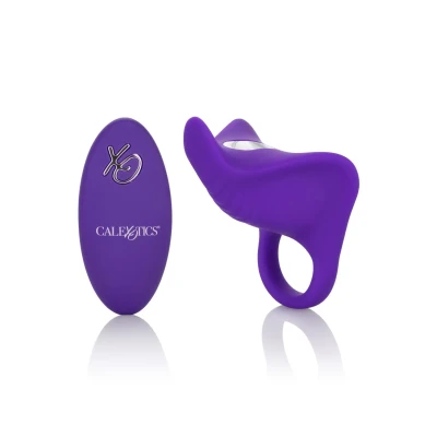 Zdalny pierścień orgazmu wibracyjny purpurowy, silikonowy, wodoodporny, z pilotem