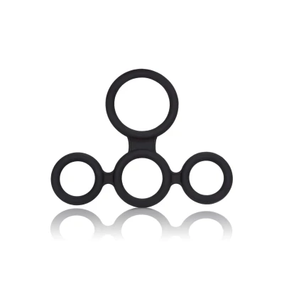 Pierścień erekcyjny dla mężczyzn Big Man S Spreader Black z silikonem, średnica 4 cm